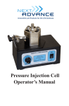 Pressure Injection Cell Operator`s Manual