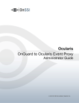OnGuard to Ocularis Event Proxy Administration