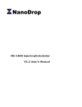 ND-1000 Spectrophotometer V3.2 User`s Manual