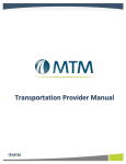 Transportation Provider Manual