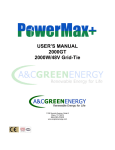 USER`S MANUAL 2000GT 2000W/48V Grid-Tie