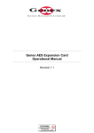 Genex AES Expansion Card Operational Manual