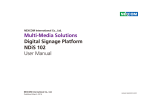 Multi-Media Solutions Digital Signage Platform NDiS 102 User Manual