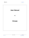 User Manual Groups