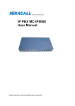 IP PBX MC-IP8008 User Manual - IPBX