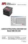 Hall Research EMX-HD-AUD-E Software Manual
