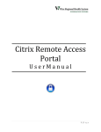 Citrix Remote Access Portal - Wise Regional Health System