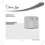 PROGRAMMABLE THERMOSTAT Model 42158