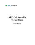 AUC Cell Assembly Torque Stand User Manual