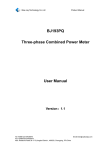 BJ193PQ Three-phase Combined Power Meter User Manual Version