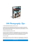100 Photography Tips