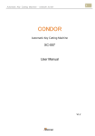 Condor XC-007 Key Cutter User Manual