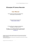 DComplex IP Camera Recorder User Manual