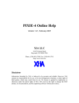 PIXIE-4 Online Help