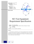 SCI Test Equipment Requirement Specification