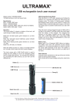 USB rechargeable torch user manual