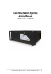 Call Recorder Apresa Admin manual 1.200.12
