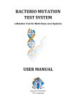 bacterio mutation test system user manual