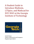 Student User Manual for SPICE and Mathcad