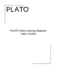 PLATO Web Learning Network User™s Guide