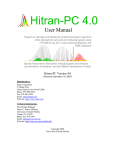 Hitran-PC 4.0 User Manual - University of South Florida