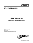 JPD200PC PC CONTROLLER USER`S MANUAL