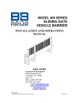 model 400 series sliding gate vehicle barrier