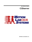 C3Dserver User Guide - Motion Lab Systems, Inc.