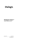 Dialogic Vision Capacity Upgrade Manual