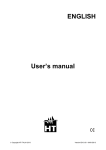 ENGLISH User`s manual