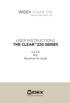 USER INSTRUCTIONS THE CLEAR™220 SERIES