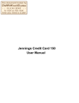 Jennings Credit Card 150 User Manual