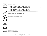 th-22a/22at /22e th-42a/ 42at i 42e instruction manual