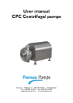 User manual CPC Centrifugal pumps
