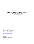 External Serial PC Watchdog™ User`s Manual