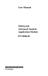 TDS3AAM Advanced Analysis Application Module User Manual