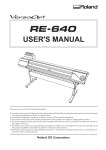 User`s Manual, RE-640, English