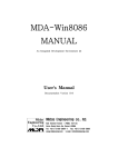 MDA-Win8086 MANUAL