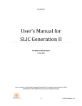 SLIC GenII User`s Manual
