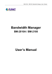 Bandwidth Manager User`s Manual