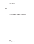User Manual CSA8000 Communications Signal Analyzer TDS8000