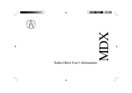 ACURA 2007 MDX Trailer Hitch Harness User`s Information