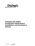 Dialogic® AG 2000C CompactPCI Media Board Installation and