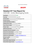 Test Report - Ascom Partner Extranet