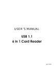 USB 1.1 6 in 1 Card Reader