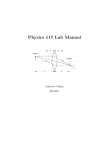 Physics 117 Lab Manual