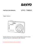 Sanyo VPC-T850 User`s Manual