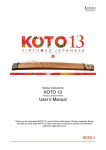 KOTO 13 User`s Manual