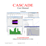 User Manual for Cascade Version 4.0
