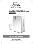 hf 758 digital ultrasonic warm and cool mist humidifier